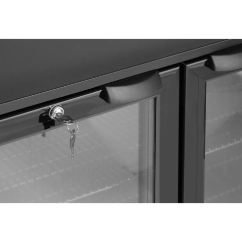 Lodówka chłodziarka barowa na napoje 2-drzwiowa LED 158 l 160 W 90x53x87 cm
