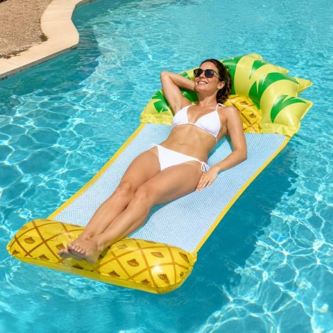 Materac dmuchany plażowy hamak wodny leżak fotel krzesło do pływania basenu ananas