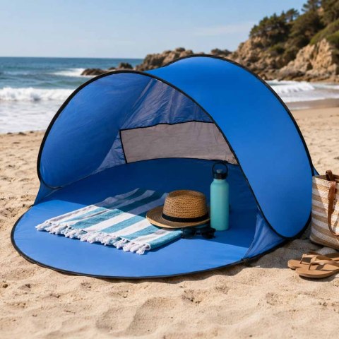 Namiot plażowy duży samorozkładający się automatyczny na plażę parawan ogrodowy XL 146x146cm + pokrowiec