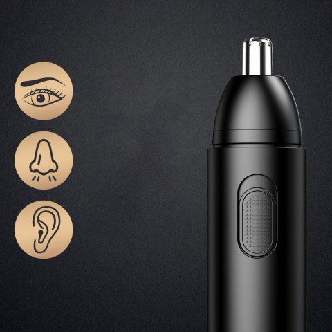 Trymer golarka do nosa uszu i brwi USB-C - czarny