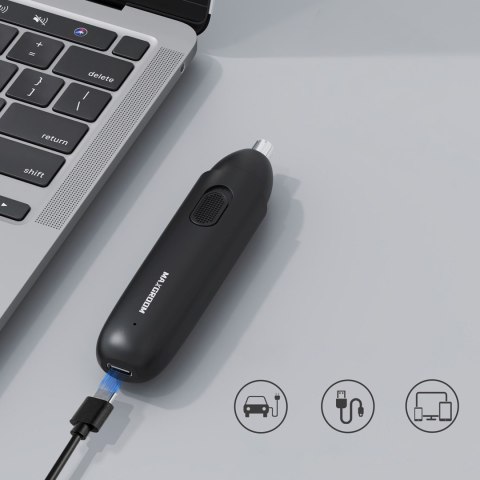 Trymer golarka do nosa uszu i brwi USB-C - czarny