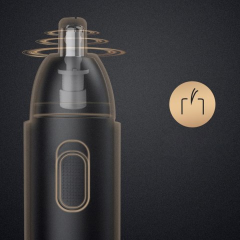 Trymer golarka do nosa uszu i brwi USB-C - czarny