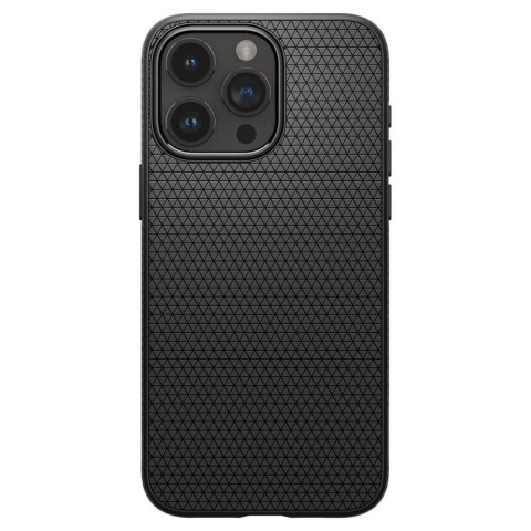 Etui pokrowiec na iPhone 15 Pro Liquid Air - czarny mat