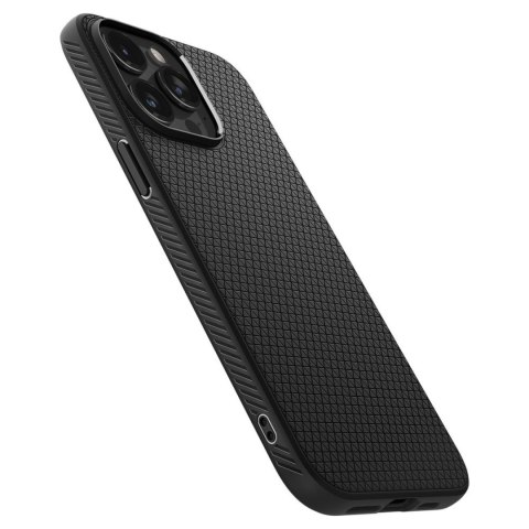 Etui pokrowiec na iPhone 15 Pro Liquid Air - czarny mat