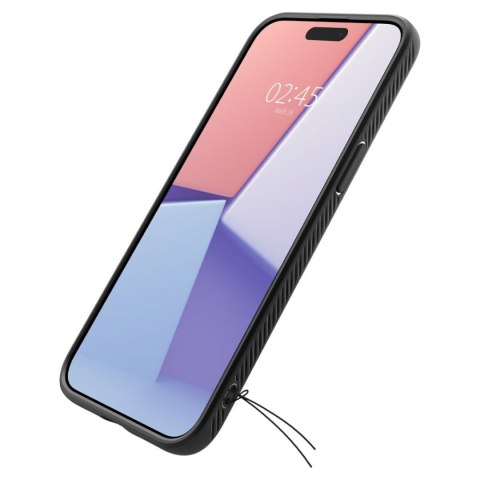 Etui pokrowiec na iPhone 15 Pro Liquid Air - czarny mat