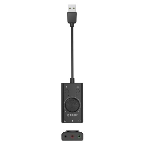 Karta dźwiękowa SC2 zewnętrzna wielofunkcyjna USB-A - czarna