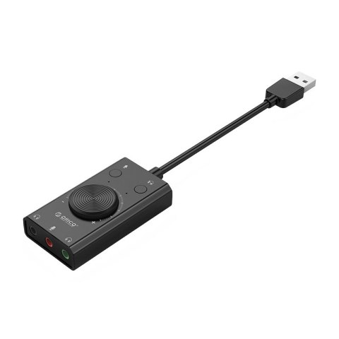Karta dźwiękowa SC2 zewnętrzna wielofunkcyjna USB-A - czarna