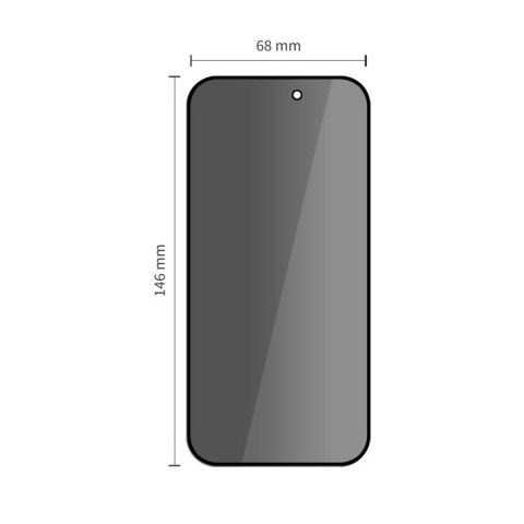 Szkło prywatyzujące na iPhone 16 Pro / 17 / 17 Pro - 2 szt.