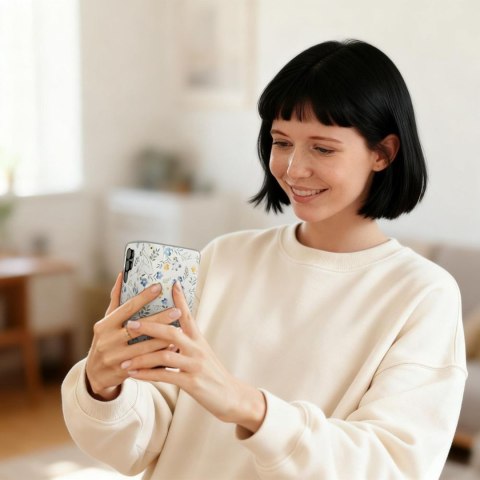 Etui pokrowiec na Samsung Galaxy A57 5G Wallet - kolorowe kwiaty