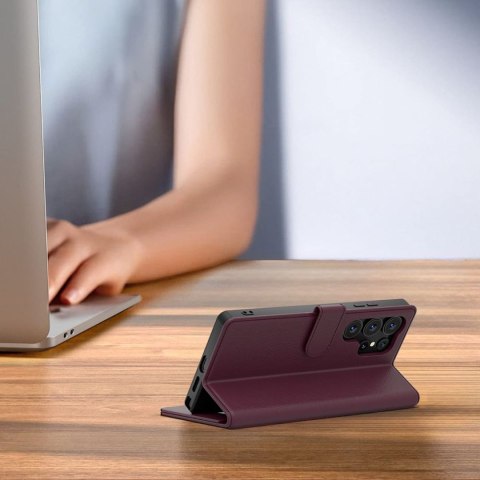 Etui pokrowiec z klapką na Samsung Galaxy A57 5G Wallet - bordowy
