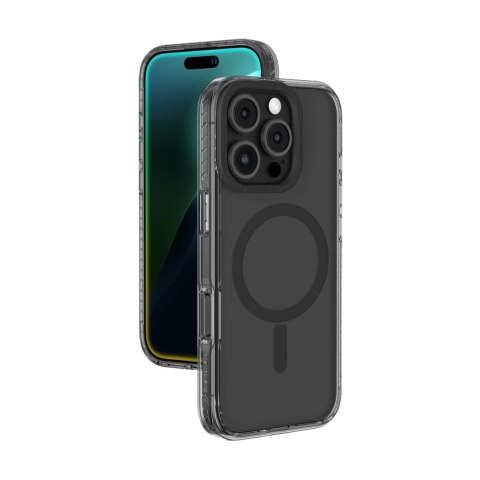 Etui silikonowe z pierścieniem magnetycznym do iPhone 16 Pro Titan Pro Mag Case - czarne