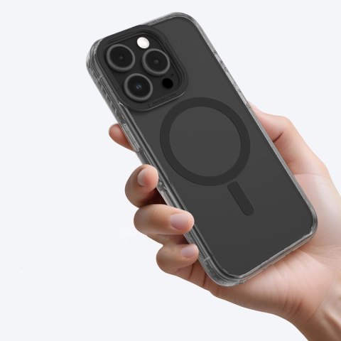 Etui silikonowe z pierścieniem magnetycznym do iPhone 16 Pro Titan Pro Mag Case - czarne