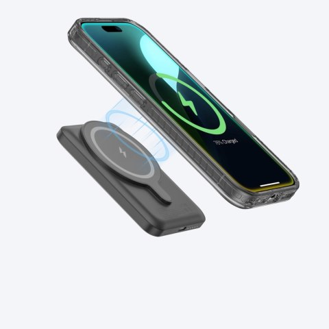 Etui silikonowe z pierścieniem magnetycznym do iPhone 16 Pro Titan Pro Mag Case - czarne