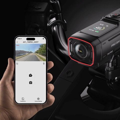 Kamera sportowa wideorejestrator 4K na kierownicę rower motocykl 730Pro - czarna