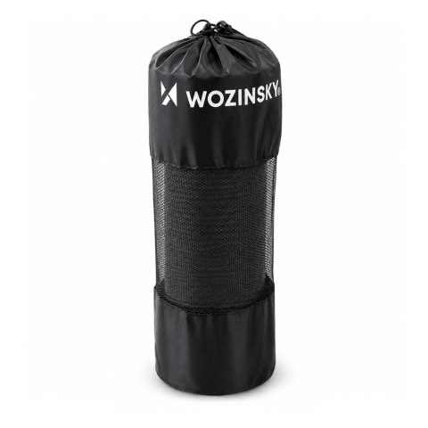 Mata gimnastyczna do ćwiczeń fitness jogi gruba 183 x 61 x 1.5 cm - czarna