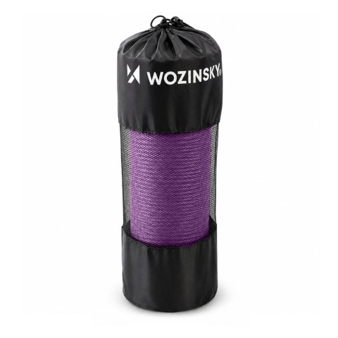 Mata gimnastyczna do ćwiczeń fitness jogi gruba 183 x 61 x 1.5 cm - fioletowa