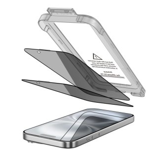 Szkło prywatyzujące na iPhone 15 / 16 Quick Set Spy+ - 2 szt.