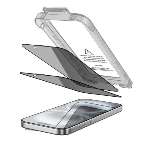 Szkło prywatyzujące na iPhone 15 / 16 Quick Set Spy+ - 2 szt.