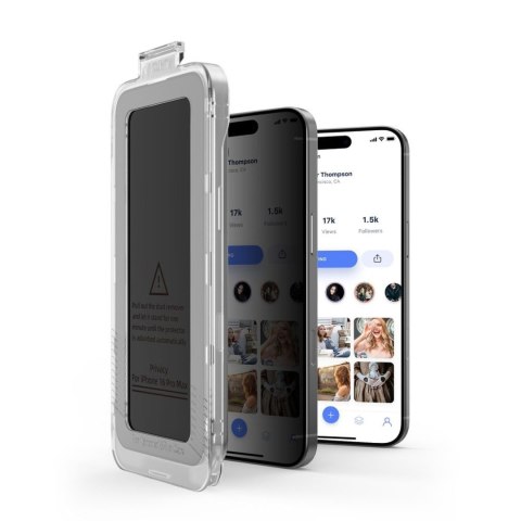 Szkło prywatyzujące na iPhone 15 / 16 Quick Set Spy+ - 2 szt.