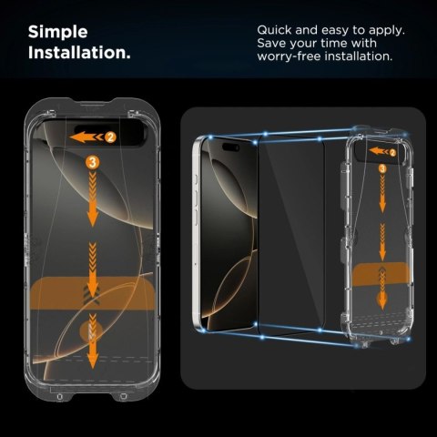 Szkło prywatyzujące na iPhone 15 / 16 Quick Set Spy+ - 2 szt.