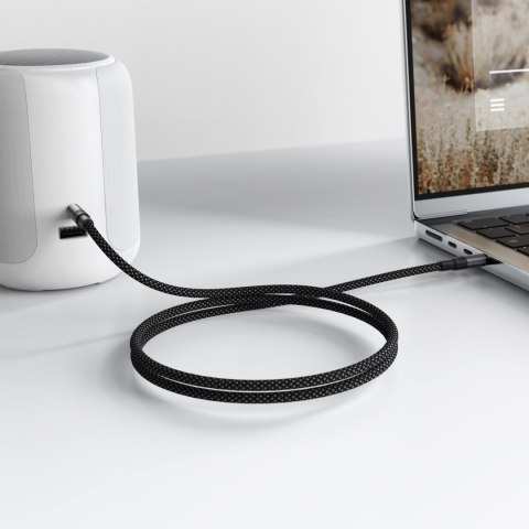 Kabel przewód AUX mini jack 3.5mm 1m - czarny
