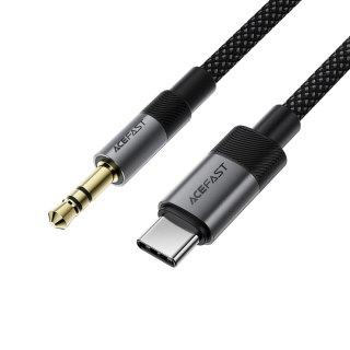 Kabel przewód USB-C - mini jack 3.5mm 1m - czarny