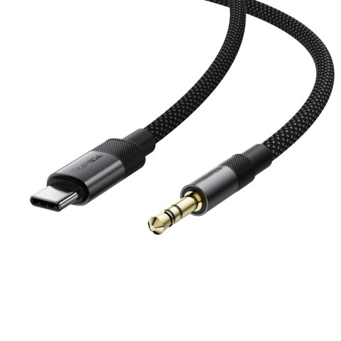 Kabel przewód USB-C - mini jack 3.5mm 1m - czarny