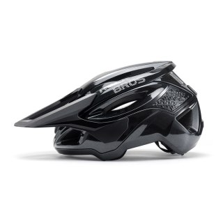 Kask na rower górski z regulowanym daszkiem zapięciem magnetycznym 58-62 cm - czarny