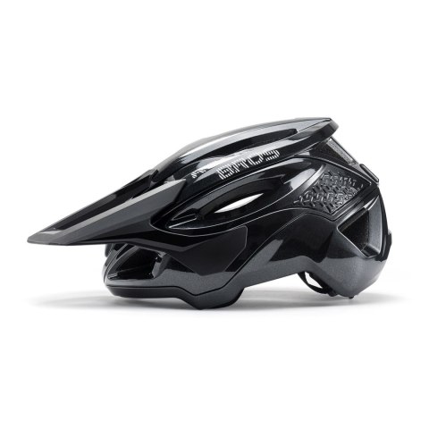 Kask na rower górski z regulowanym daszkiem zapięciem magnetycznym 58-62 cm - czarny