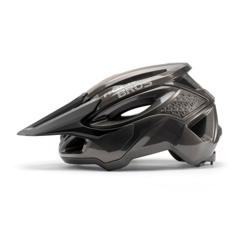 Kask na rower górski z regulowanym daszkiem zapięciem magnetycznym 58-62 cm - tytanowy
