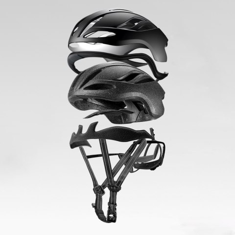 Kask rowerowy lekki 58-62 cm - czarny