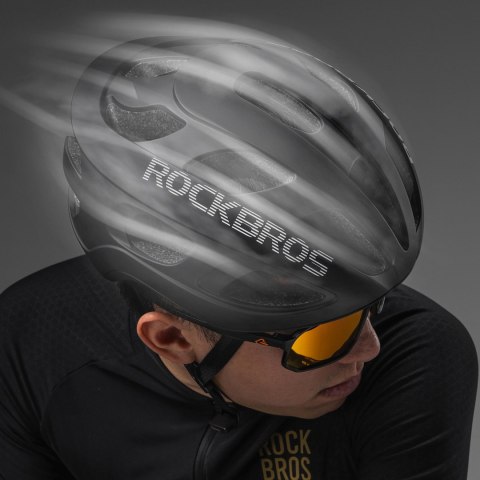 Kask rowerowy lekki regulowany 58-62 cm - czarny