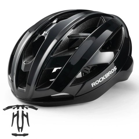 Kask rowerowy z ramą wzmacniającą 58-62 cm - czarny