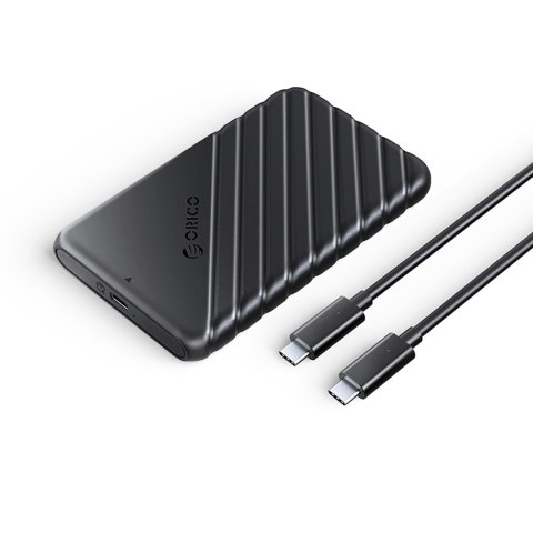 Kieszeń obudowa na dysk 25PW1C-C3 2.5'' HDD / SSD USB-C 6Gb/s - czarna