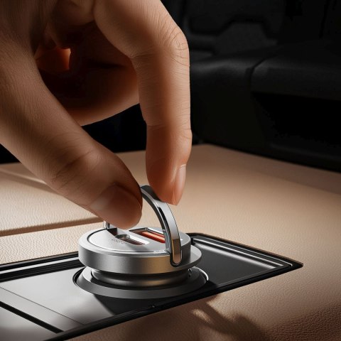 Ładowarka samochodowa USB-A USB-C 45W - srebrna