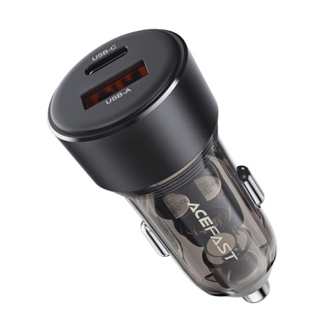 Ładowarka samochodowa USB-A USB-C 60 W - czarna