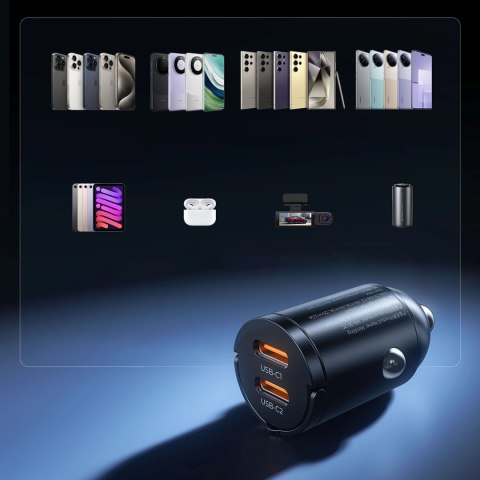 Ładowarka samochodowa USB-C 30W - czarna