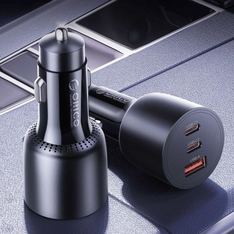 Ładowarka samochodowa USB-C USB-A 165W - czarna