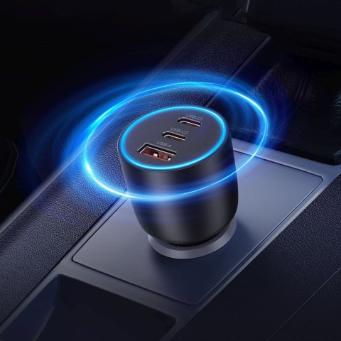 Ładowarka samochodowa USB-C USB-A 165W - czarna