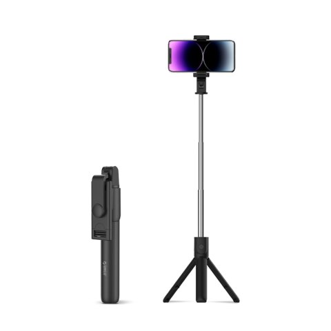 Selfie stick mini tripod do zdjęć Bluetooth 360 stopni - czarny