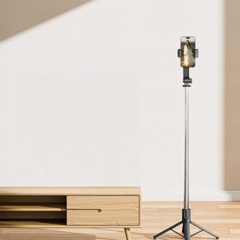 Selfie stick mini tripod do zdjęć Bluetooth 360 stopni - czarny