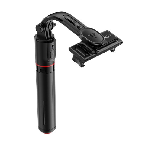 Selfie stick z automatycznym statywem i pilotem Bluetooth 1.05 m - czarny
