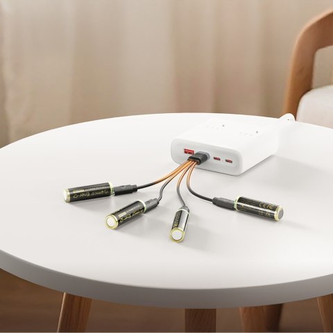 Bateria litowa akumulator AA 1.5 V 2100mWh USB-C z kablem ładującym - 4 szt.