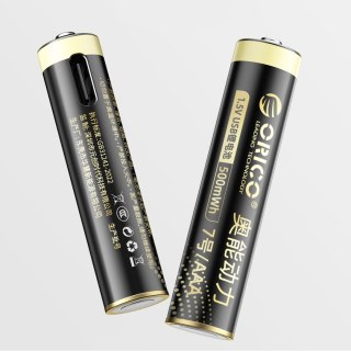 Bateria litowa akumulator AAA 1.5 V 500mWh USB-C z kablem ładującym - 4 szt.