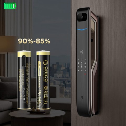 Bateria litowa akumulator AAA 1.5 V 500mWh USB-C z kablem ładującym - 4 szt.