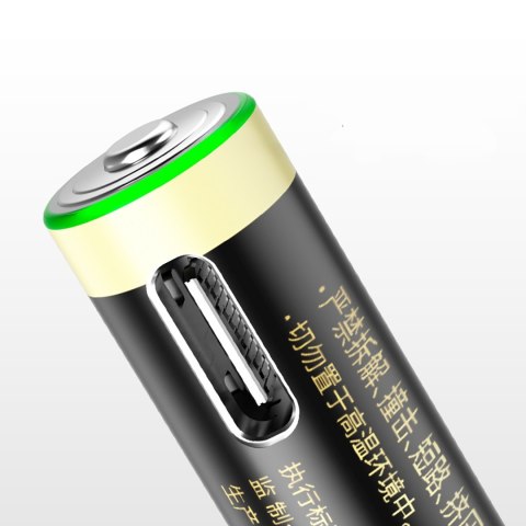 Bateria litowa akumulator AAA 1.5 V 500mWh USB-C z kablem ładującym - 4 szt.