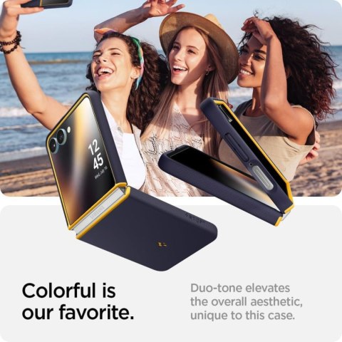 Etui case na Samsung Galaxy Z Flip 7 Nano Pop Mag MagSafe - granatowo-żółte