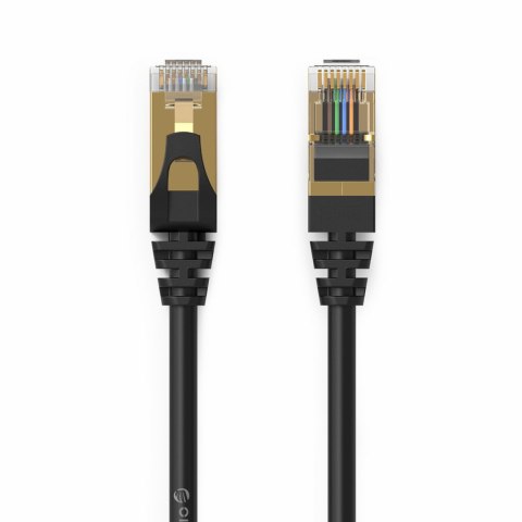 Kabel sieciowy internetowy okrągły LAN CAT7 10Gbps RJ45 5m - czarny