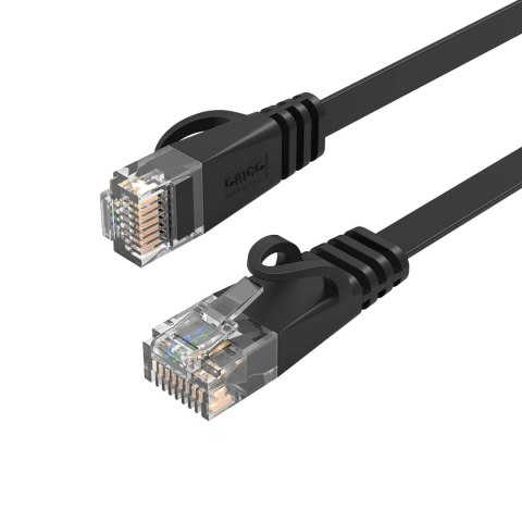 Kabel sieciowy internetowy płaski Ethernet CAT7 10Gbps RJ45 LAN 5m - czarny
