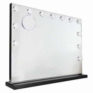 Lusterko do makijażu LED z 15 żarówkami kosmetyczne zoom x10 regulacja jasności